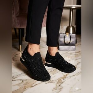 SIZE 10 Kenneth Cole Reaction® NEW Cameron Jewel Jogger Slip-On Sneaker Black